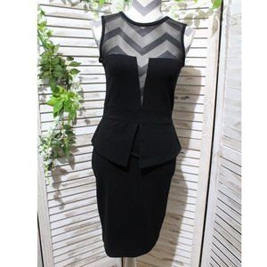 Saks Fifth Avenue Black Peplum Dress (1326)